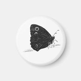 Butterfly Monochrome Magneet