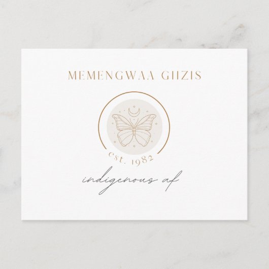 Butterfly Moon Briefkaart (Voorkant)