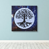 Butterfly Moon Canvas Afdruk (Insitu (Houten vloer))