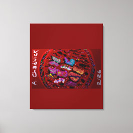 Butterfly Moon Drawstring Backpack Canvas Afdruk