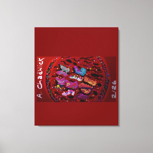 Butterfly Moon Drawstring Backpack Canvas Afdruk (Voorkant)