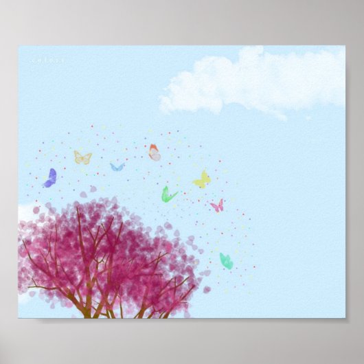 Butterfly Morning Poster (Voorkant)