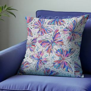 Butterfly Mosaic Pattern - pastels Kussen