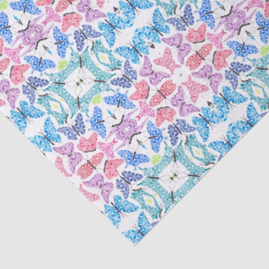 Butterfly Mosaic Tissue  Paper Tissuepapier (Detail)