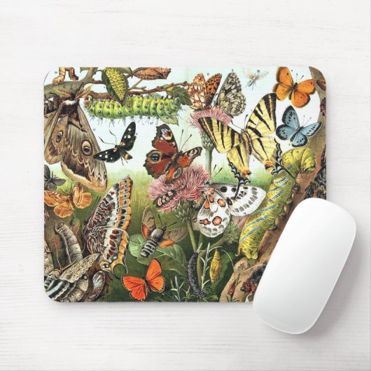 Butterfly Moth Caterstone Wildlife Bugs Mousepad Muismat (Met muis)