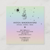 *~* Butterfly Moth Magic Boho Potion Rainbow Vierkante Visitekaartje (Achterkant)