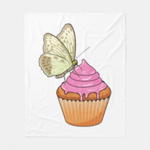 Butterfly Muffin Fleece Deken