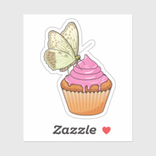 Butterfly Muffin Sticker