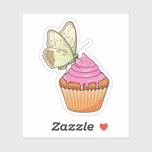 Butterfly Muffin Sticker (Vel)