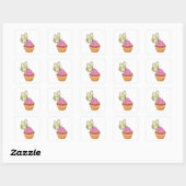 Butterfly Muffin Vierkante Sticker (Vel)