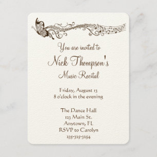 Butterfly Music Overweging Uitnodiging