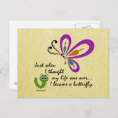 Butterfly New Beginnings Briefkaart (Voorkant / Achterkant)