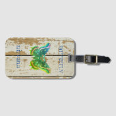 Butterfly Nirvana Shabby-Chic Bagagelabel (Voorkant (horizontaal))