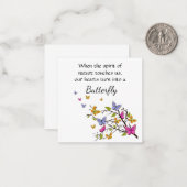 Butterfly-notecard Notitiekaartje (Voorkant / Achterkant in situ)