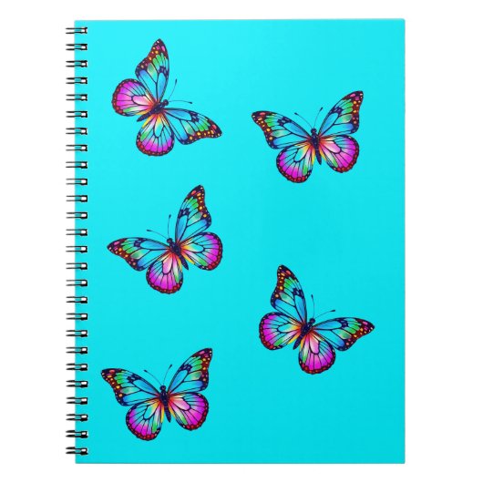 Butterfly Notitieboek Aqua Blue (Voorkant)
