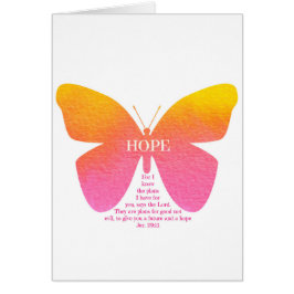 Butterfly of Hope met Jeremiah 29:11