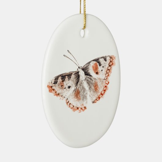  Butterfly Old Illustration Keramisch Ornament (Rechts)
