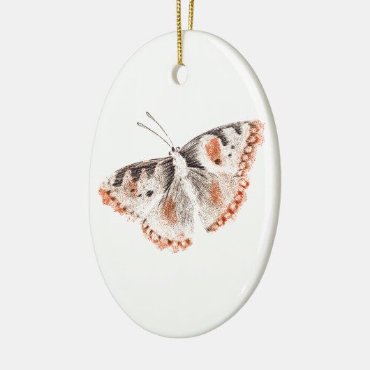  Butterfly Old Illustration Keramisch Ornament (Links)