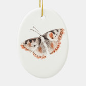  Butterfly Old Illustration Keramisch Ornament (Achterkant)