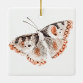  Butterfly Old Illustration Keramisch Ornament (Achterkant)