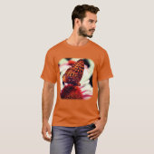 Butterfly on Coneflower Natuur T-shirt (Voorkant volledig)