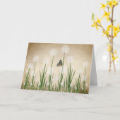 Butterfly on Dandelion Kaart (Gele Bloem)