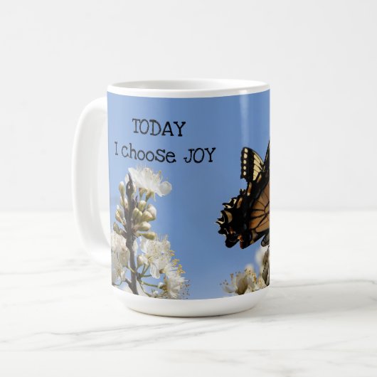 Butterfly on Floral: Vandaag kies ik Joy Koffiemok (Voorkant links)