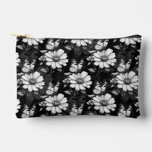 Butterfly on Flower Pattern Design - Zwart Etui