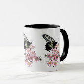 Butterfly on Flowers – Natuur-geïnspireerd ontwerp Mok (Voorkant rechts)