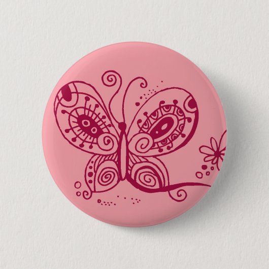 Butterfly on Pink Button (Voorkant)