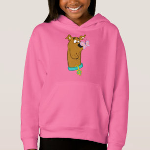 Butterfly on Scooby-Doo's neus
