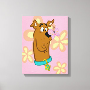 Butterfly on Scooby-Doo's neus Canvas Afdruk