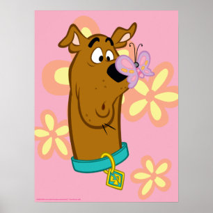 Butterfly on Scooby-Doo's neus Poster