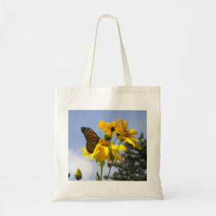 Butterfly on the Sunflower Tote Bag