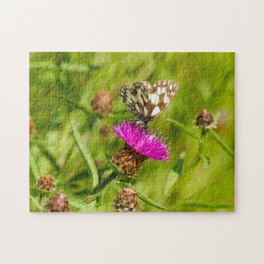 Butterfly on Thistle Jigzaag Puzzle Legpuzzel (Horizontaal)