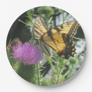 Butterfly on Thistle Paper Bord