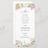 Butterfly on Way Boho Baby shower Menu (Voorkant / Achterkant)