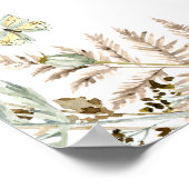 Butterfly on Way Boho Baby shower Welcome Sign Poster (Hoek)