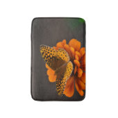 Butterfly on Zinnia Bath Mat (Voorkant Verticaal)