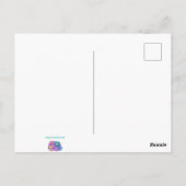 Butterfly op een amandelbloem briefkaart (Achterkant)