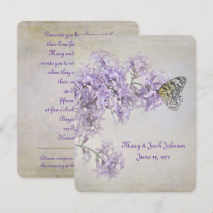 Butterfly op Lilacs Vow Renewal Kaart
