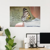 Butterfly op mijn schouder poster (Thuiskantoor)