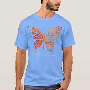 Butterfly Oranje Ribbon ADHD Awareness T-shirt
