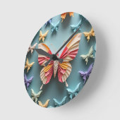 Butterfly Origami Ronde Klok (Hoek)