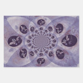 Butterfly Paarse  Hippie Boho Inpakpapier Vel (Voorkant 3)