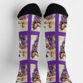 Butterfly paarse lavendelkunst sokken (Top)