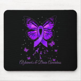 Butterfly Paarse Ribbon Warrior Heimerheimer Brain Muismat