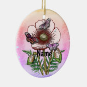 Butterfly Pale Poppy Keramisch Ornament (Rechts)