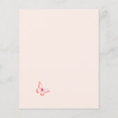 Butterfly pampas roos budget verjaardagsuitnodigin (Achterkant)