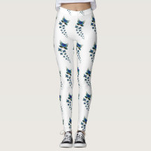 Butterfly Parade Leggings Vivid Blue Flight